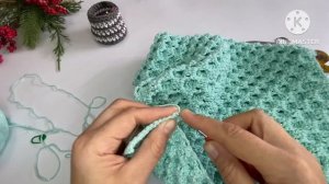 МК сумочка « Авоська» из хлопкового шнура с глитером ( люрекс ). Часть 2