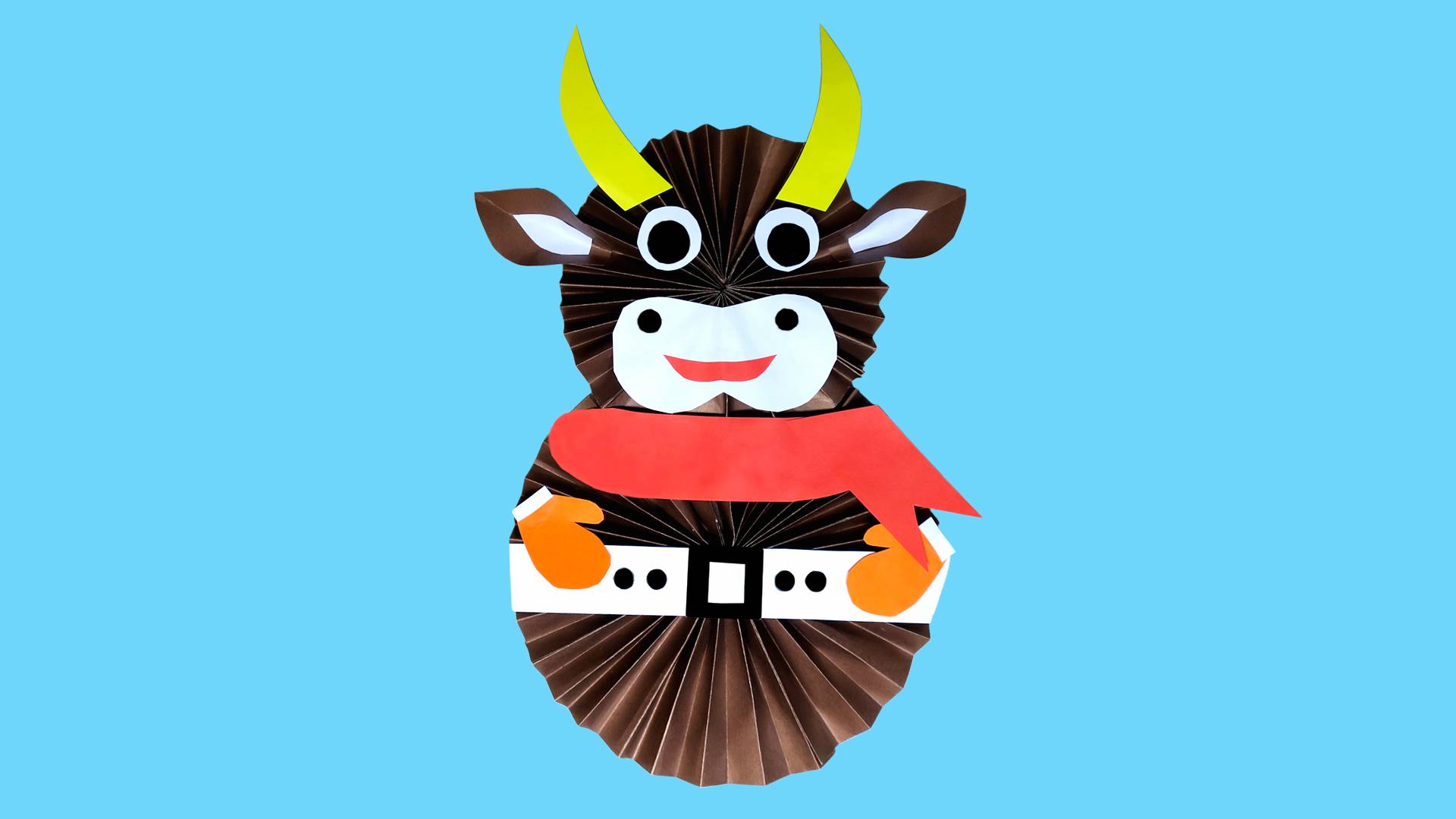 Как сделать быка из бумаги. Поделка из бумаги. Бык из бумаги смотреть онлайн