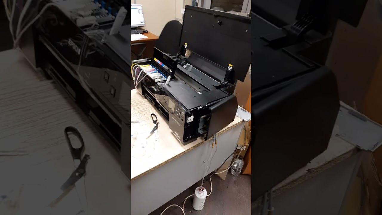 Как в принтерах Epson вывести слив отработанных чернил. Вместо памперса в емкость.