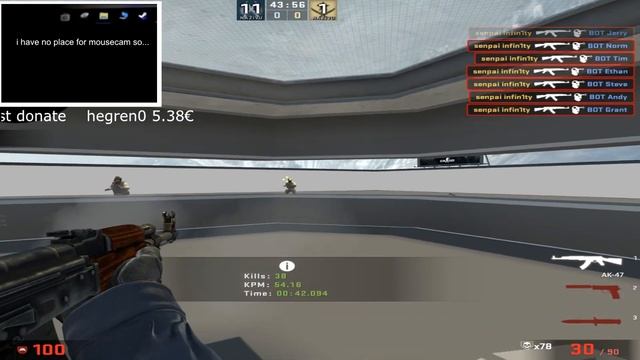 NEW WORLD RECORD on aim_botz! CS:S veteran destroyed Scream смотреть онлайн