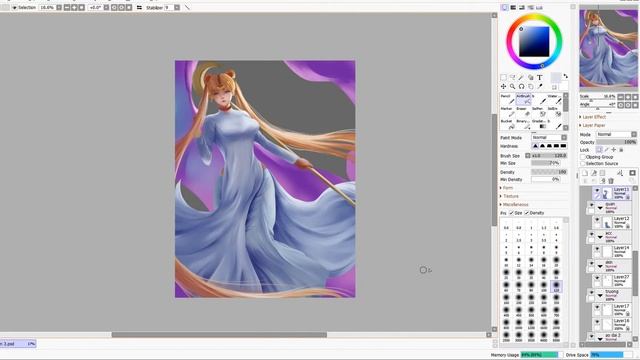 Drawing Sailor Moon Wearing Ao Dai [Speedpaint/ Sai + Photoshop] смотреть онлайн