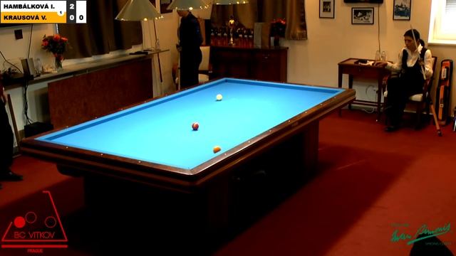 Czech National Championship 3-cushion - Final part 1 - Veronika KRAUSOVÁ vs Irena HAMBÁLKOVÁ смотреть онлайн