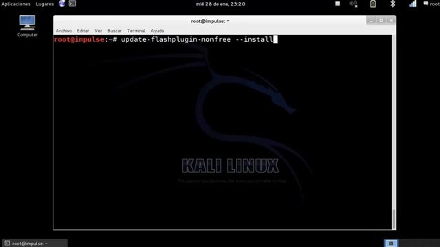 CONFIG: Instalar Flash Player en Kali linux. смотреть онлайн