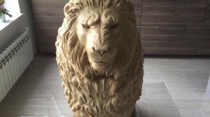 Создание скульптуры льва из бетона для дома, дачи и сада