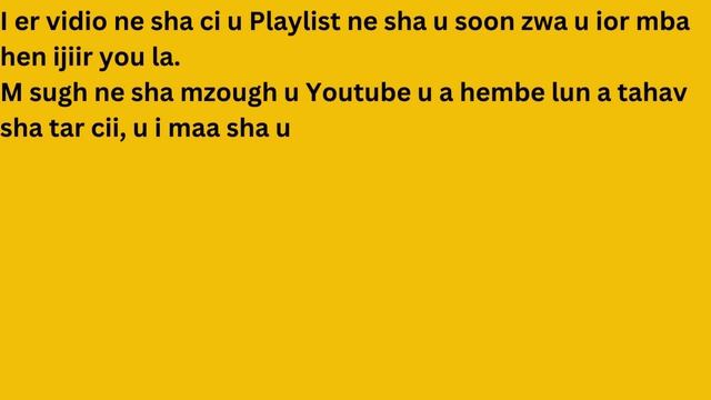 Welcome Vidio sha ci u nongoior ne sha u soon zwa wou смотреть онлайн