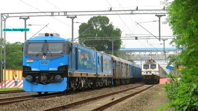 12041 howrah Njp Shatabdi Exp Overtake BCNHL With BrandNew NGP WAG12B#60313 At Kopai. смотреть онлайн