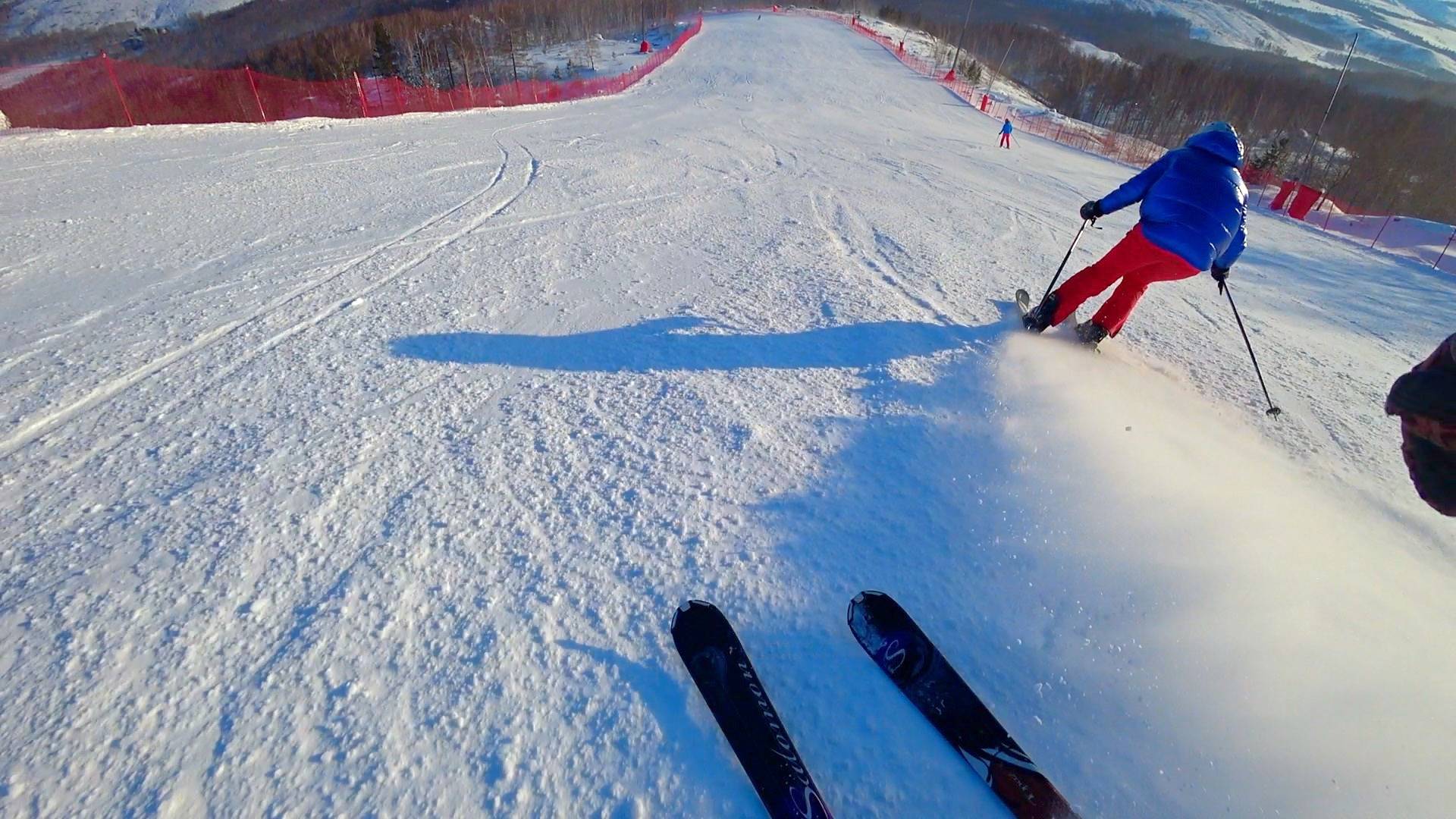 Горнолыжный курорт Банное. Полный спуск по зелёной трассе смотреть онлайн