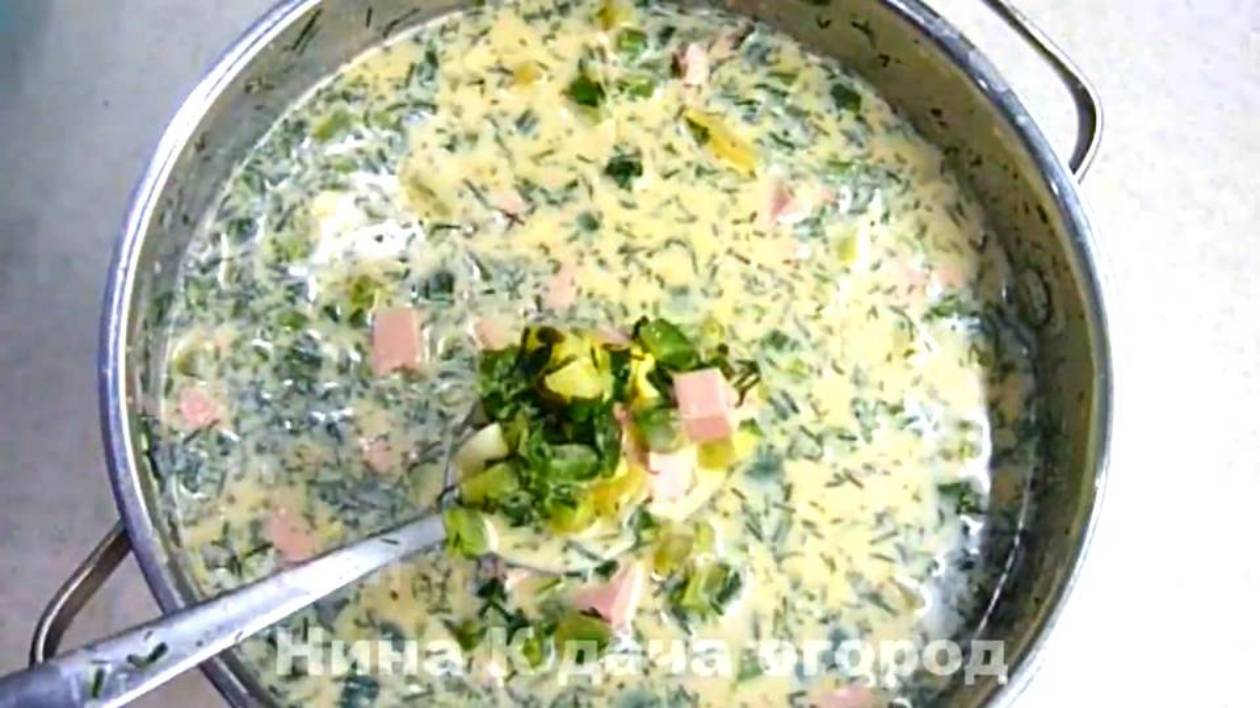 Зимняя Окрошка с колбасой и квасом. Окрошка из замороженных огурцов смотреть онлайн