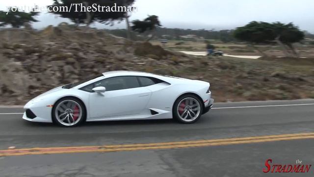 The New Lamborghini Huracan! Start-up and Driving on the California coast. смотреть онлайн