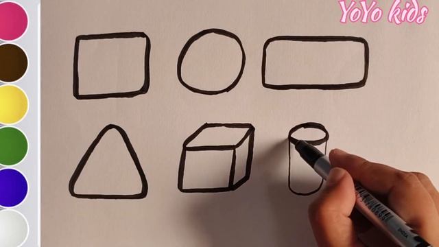 Learn Shapes, Colors,Educational video for kids |2d shapes drawing|Preschool learning for toddlers смотреть онлайн