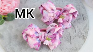 МК Бантики из ленты, МК Летний бант, МК Бантики своими руками, МК белые бантики, Бантики из шифона