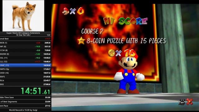 Super Mario 64 - 16 Stars No LBLJ - 24:33 (EMU) смотреть онлайн