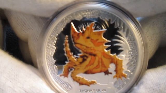 AUSTRALIA'S REMARKABLE REPTILES -- THORNY DEVIL LIZARD SILVER PROOF COIN смотреть онлайн