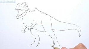 How to Draw Giganotosaurus from Jurassic World Dominion