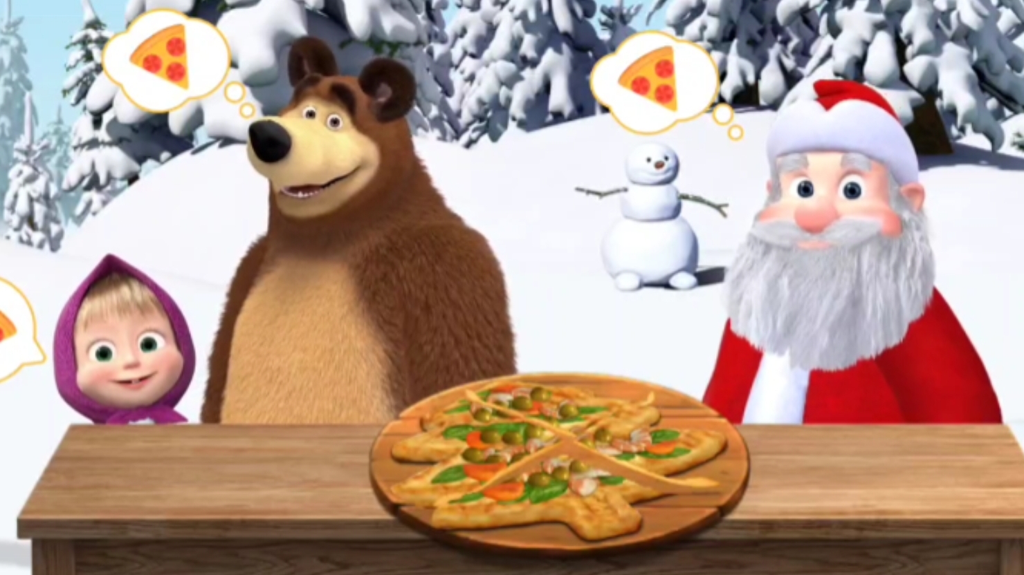 Маша и Медведь пиццерия