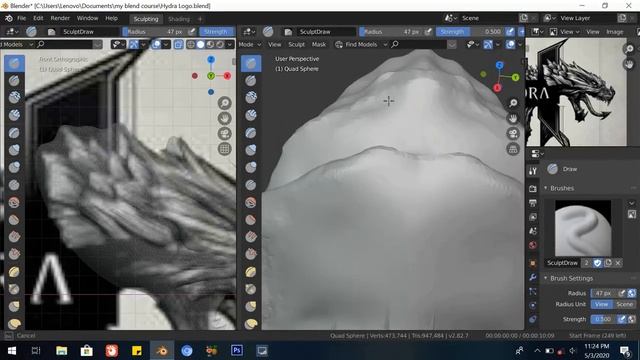 Modeling 3d Logo "Hydra" (Within Temptation) with Blender 2.8 смотреть онлайн