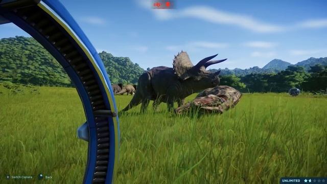 TRICERATOPS VS T-REX,I-REX,CARCHARODONTOSAURUS,INDORAPTOR,SPINOSAURUS & GIGANOTOSAURUS - JURASSIC