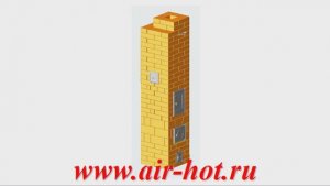 Малогабаритная отопительно-варочная печь 2х2 кирпича