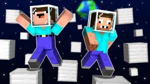 📹 НУБ И ПРО ПАРКУРЯТ В КОСМОСЕ МАЙНКРАФТ ! НУБИК ПРОХОДИТ ПАРКУР ТРОЛЛИНГ В MINECRAFT →