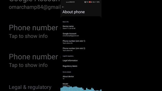 Xiaomi 11 Lite 5G NE Spark OS Android 13 смотреть онлайн