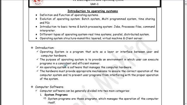 Operating system || Unit 1|| part 1ll смотреть онлайн