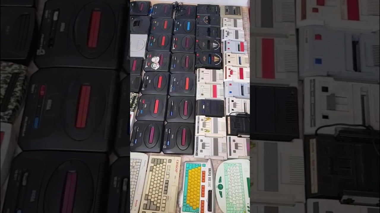 Куча приставок Dendy и Sega ретро консоли ждущие очереди #shorts #8bit #игры #ретро #dendy #денди смотреть онлайн