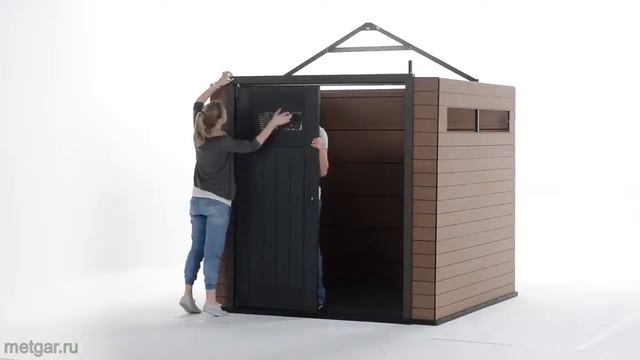 Сборка сарая из ДПК Keter Fusion 757 смотреть онлайн