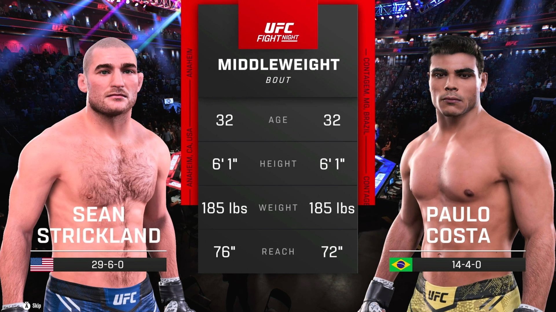Шон Стрикленд Vs. Пауло Коста