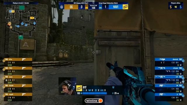 ЧТО ЗА СПРЕЙ ОТ БИТА!! / NAVI VS OG / IEM Cologne 2023 смотреть онлайн