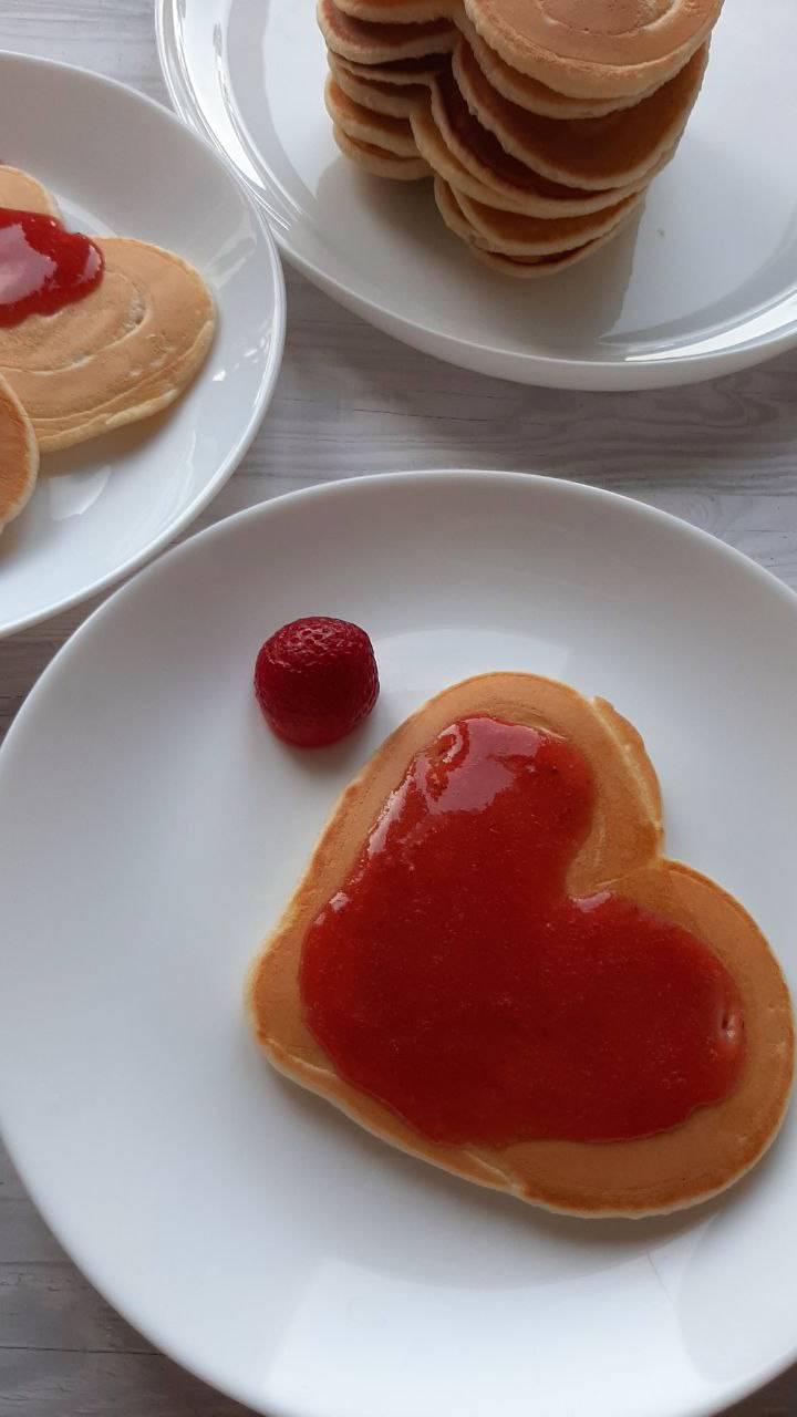 Панкейки сердечки. Романтический завтрак. 14 февраля. День Святого Валентина. смотреть онлайн