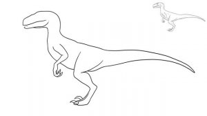 How to Draw Velociraptor Blue Raptor dinosaur from Jurassic World and Park easy Step By Step