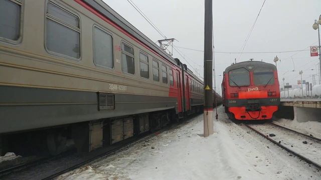 Электропоезд ЭД4М-0259 станция Сергиев Посад смотреть онлайн