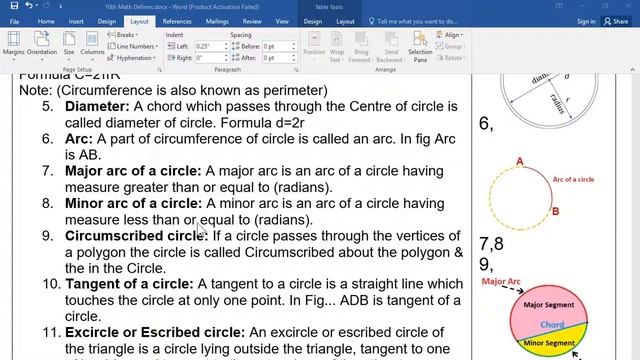 10th Class important defines chapter 13 Practical Geometry-Circle смотреть онлайн