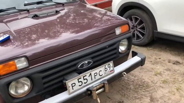 Скрытая лебедка на Ниву своими руками. Тест лебёдки. смотреть онлайн