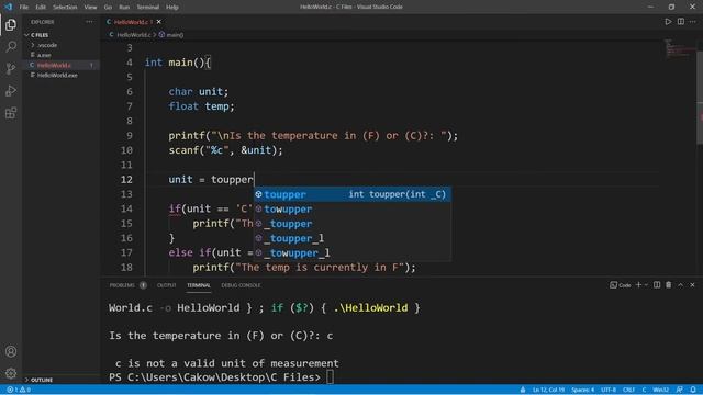 C temperature conversion program 🌡️ смотреть онлайн