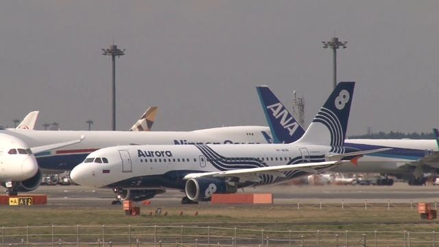 春の成田国際空港を離陸する、オーロラ航空(Aurora Airlines) Airbus A319-111 VP-BUN 成田→ウラジオストク線(SU5481便) 2019年04月02日(火 смотреть онлайн