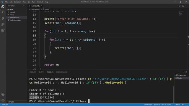 C nested loops ➰ смотреть онлайн