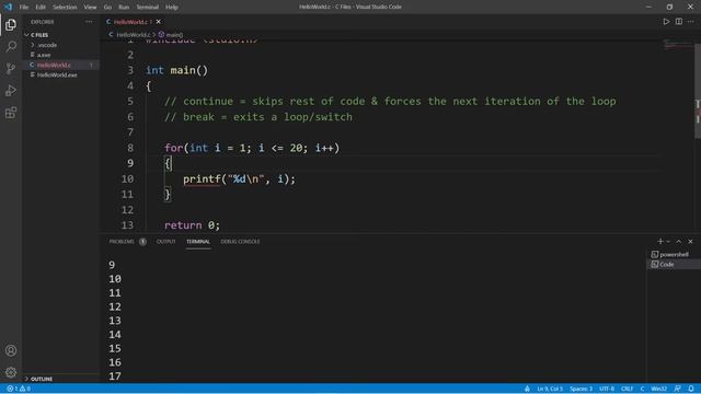 C break vs continue 🥊 смотреть онлайн