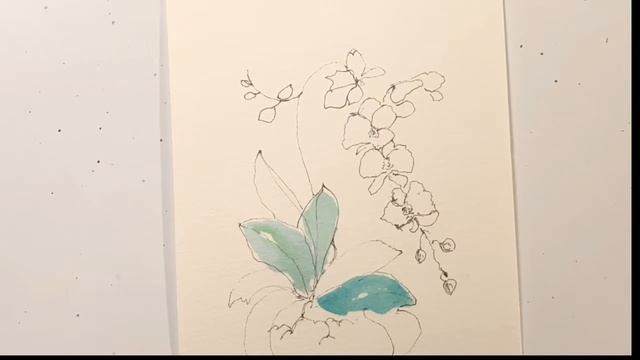 14 days flower painting - day 6 Orchids смотреть онлайн