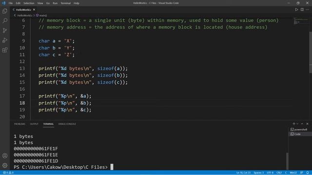 Learn C memory addresses in 7 minutes 📬 смотреть онлайн
