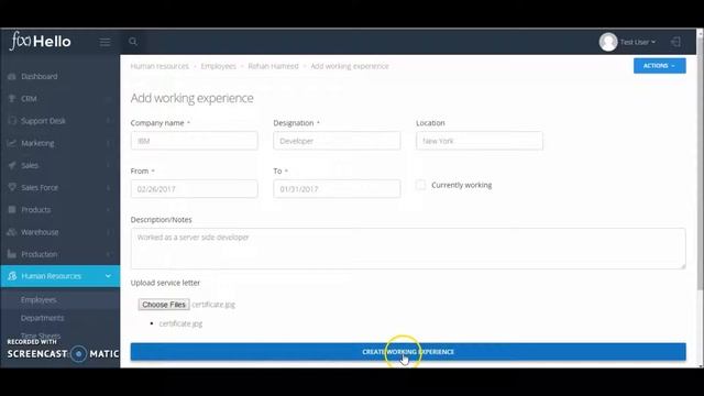 HR - Employees - Employee Profile - Work Experience смотреть онлайн