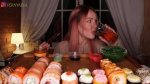 🍿 MUKBANG | РОЛЛЫ/СУШИ | SUSHI/ROLLS | не ASMR