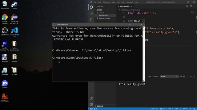 C compile and run a C program with cmd 🏗️ (optional video) смотреть онлайн