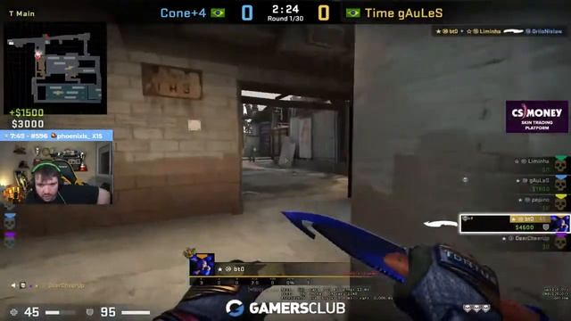 Gaules zoando o Bt0 com o bug do som no CS смотреть онлайн