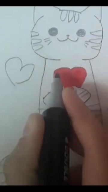 How to draw a cat Как нарисовать кота😼💗 #shorts смотреть онлайн