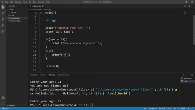 C if statements ✔️ смотреть онлайн