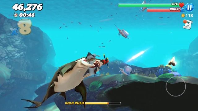 HUNGRY SHARK WORLD | MEGALODON PARTY HAT & AIR CRAFT PROPELLER | GAME PLAY смотреть онлайн