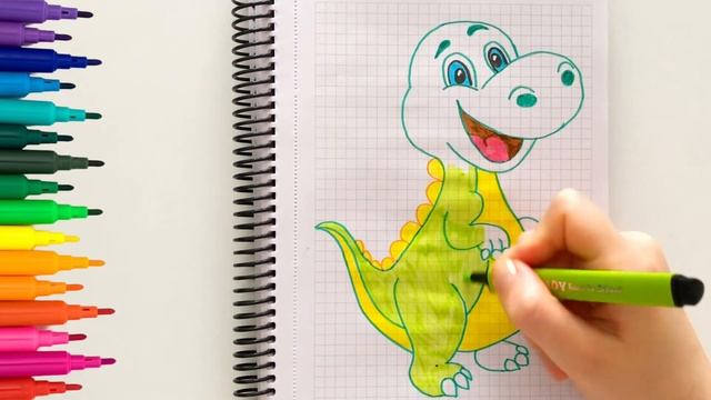 🌸Як намалювати динозавра|How to draw a dinosaur🌸 смотреть онлайн