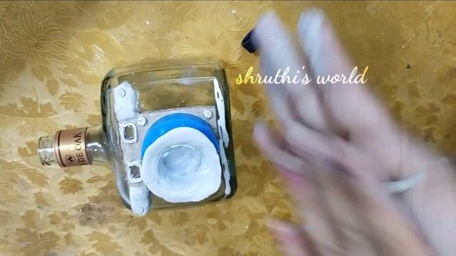 bottle art using waste materials/simple bottle art/camera bottle art/first time in youtube смотреть онлайн