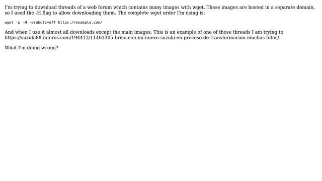 Unix & Linux: wget doesn't download images of a website? смотреть онлайн